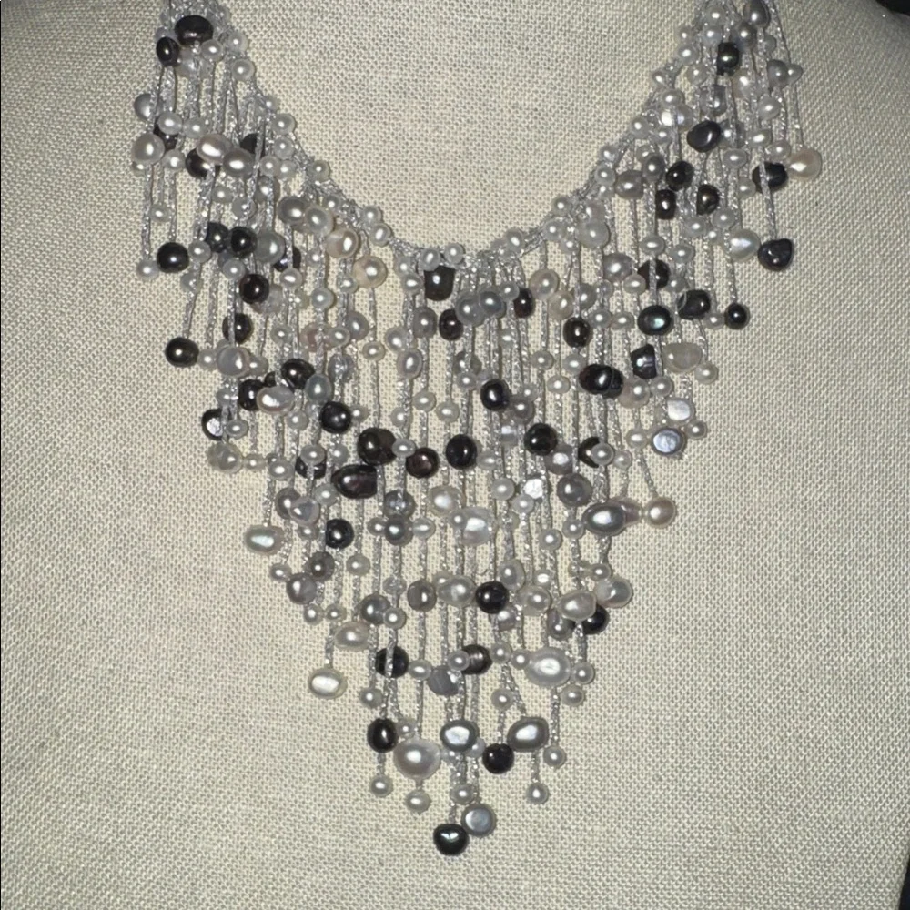 Freshwater Pearl Cascade 585/14K Necklace